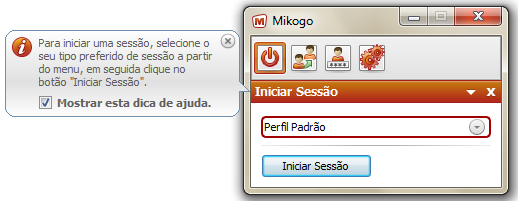 Figura 3 Inclusão de ID. 1.3 Como usar o Mikogo sendo o apresentador: Para o organizador depois de iniciar no botão na Figura 4.