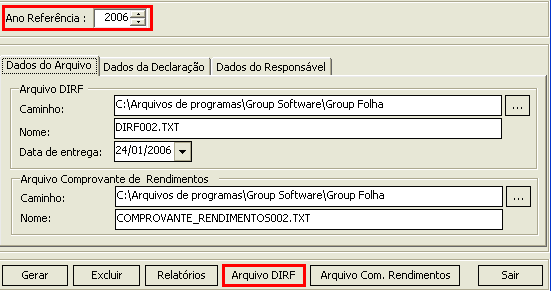 . Selecine caminh desejad e clique em abrir. 5- Clique n btã arquiv DIRF para gerar arquiv. 6- O arquiv DIRF deve ser validad n prgrama própri dispnibilizad pela Receita Federal.