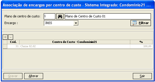 Camp a camp Plan de centr de cust: selecine plan de centr de cust que deseja assciar as encargs. Encarg: esclha encarg que deseja assciar.