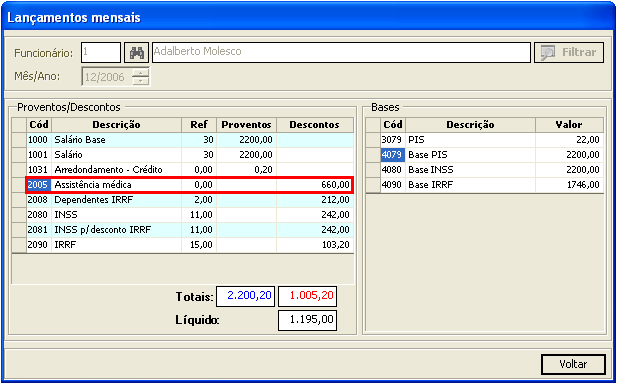 12.15. Tabela livre (menu: Cadastrs/ Tabela livre) Utiliza-se tabela livre cm auxiliar na criaçã de fórmulas das verbas, que pssibilita mair flexibilidade a sistema.