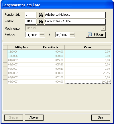 sftware, pr exempl, este prcess é de extrema imprtância para infrmar a sistema quais valres crreram n períd aquisitiv d funcinári para calcular as médias de férias.