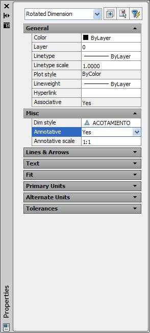 Cabe recomendar os seguintes objetos sejam configurados como Anotaciones Objects para se manter a uniformidade das View Ports: o Textos Simples (Text) o Textos Múltiples (Mtext) o Cotas (Dimensions)*