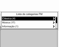 Rádio 37 São apresentadas todas as estações DAB 3 43 sintonizáveis na zona actual de recepção.