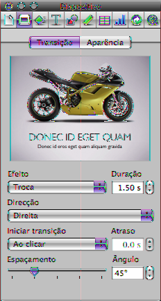 Como adicionar transições entre diapositivos O É possível especificar quanto tempo dura uma transição de diapositivo.