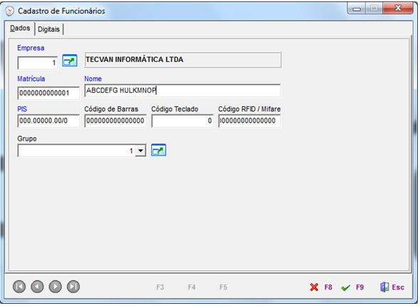 5 l SOFTWARE MARQUE PONTO VERSÃO CONTROLE DO REP Após a inclusão do empregador, a tela inicial do Marque Ponto mudará. A mensagem que indicava que o empregador não está cadastrado não mais aparecerá.