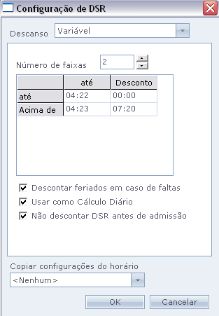 Como descanso no domingo: deste modo será calculado o feriado como DSR, será exibido na coluna DSR na tela de Cálculos no domingo.