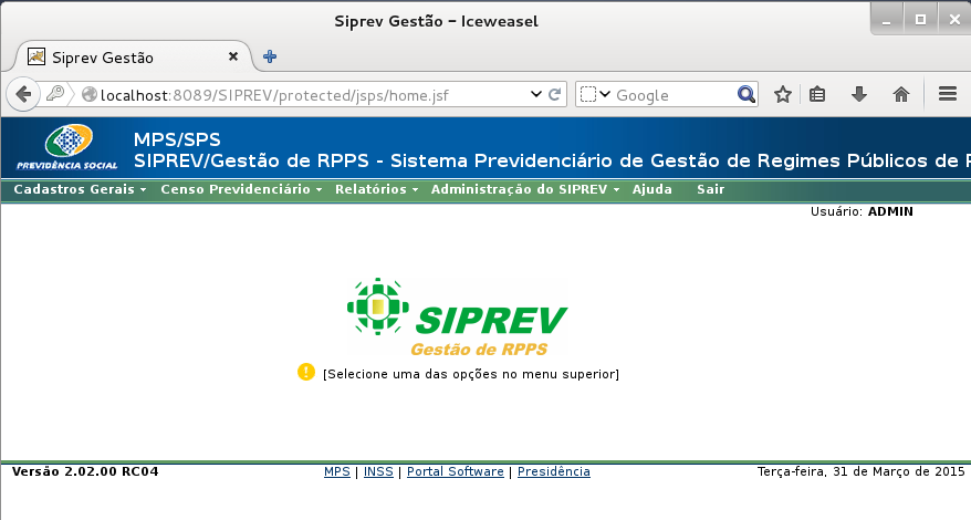 (3) Caso tenha sido fornecido, executar o script 'sql' que irá atualizar o banco de dados no PostgreSQL.