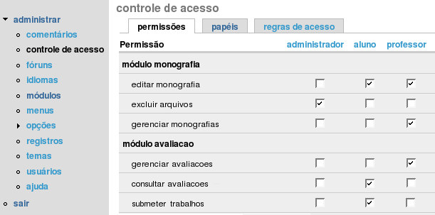 Para isso, deve voltar a aba permissões do controle de acesso.