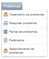 2 Problemas Um problema, desde seu registro até a solução, passa por diversas etapas, que são seguidas uma a uma (ver fluxo de problema, na parte inicial deste manual).