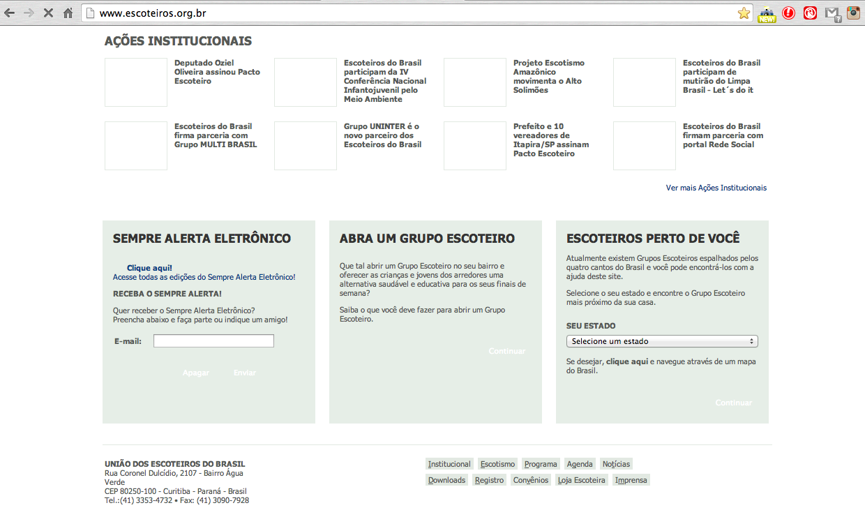 mais fácil para o público interessado em conhecer o movimento encontrar a informação desejada.