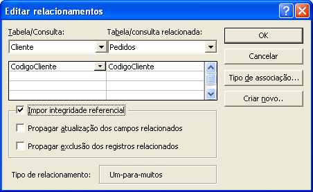 Clique em avançar novamente. Desabilite esta opção para mostrar o campo chave da tabela. Se você já inseriu algum registro na tabela Cliente ele irá aparecer aqui.