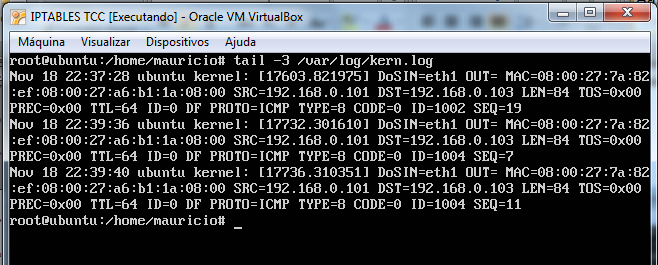 57 O teste foi realizado utilizando dois computadores, sendo um com sistema operacional Windows 7 e a outra com o sistema operacional Ubuntu Server virtualizado.