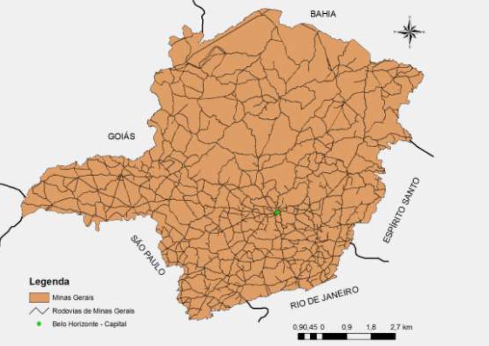 180 km ou cerca de 10% são asfaltados. A malha é mais densa na parte sul do Estado (figura abaixo).