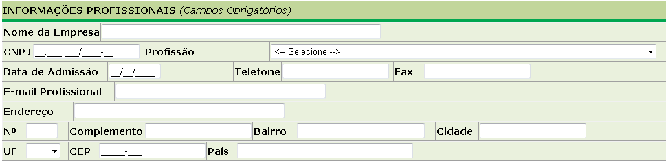 De 26 a 28 Telefones Número de telefone fixo, fax e celular, acompanhando sempre do código DDD. 29 Email Particular Informação de Email próprio e particular.