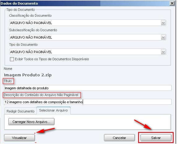 Para visualizar arquivos compactados será utilizado o respectivo aplicativo instalado no computador. Exemplo com arquivo não paginável: Fig. 39 4.2.20.