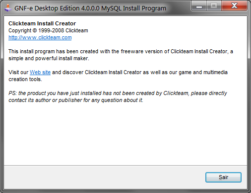 Após escolher o diretório, estará apto para instalar o GNF-e Desktop Edition.