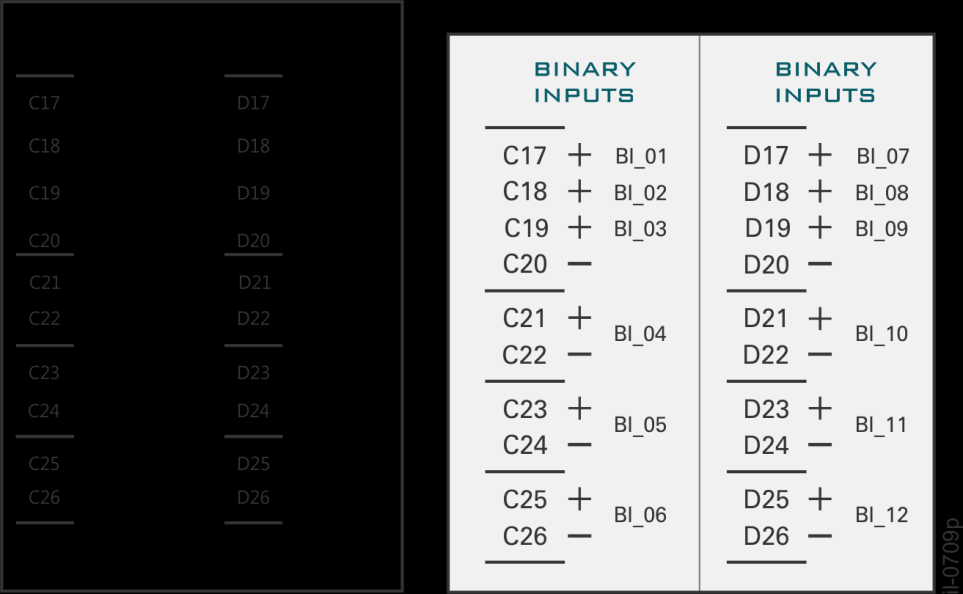 Para informações sobre as especificações das entradas e saídas binárias, acesse as seções 1.4.4 e 1.4.5, respectivamente. 2.10.