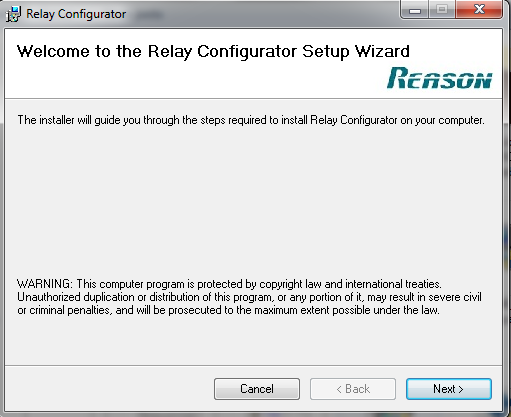 2. Acesse a unidade de CD-ROM, clique 2 vezes sobre o arquivo RelayConfigurator-xxAyy.msi (exemplo: RelayConfigurator-00A19.msi). Será aberta a janela inicial de instalação, mostrada na Figura 2.28.