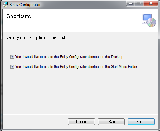 Figura 2.29: Instalador do software Relay Configurator 4. Escolha o local de instalação do software e então confirme a instalação clicando novamente no botão <NEXT>.