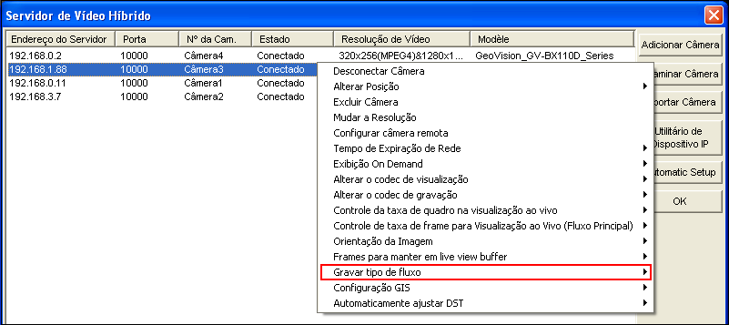 2 Sistema principal 2. Sistema principal Este capítulo apresenta os novos recursos e aprimoramentos do sistema principal. 2.1 Codec Padrão e Format GeoVision Além do codec criado pela GeoVision, agora você pode optar por gravar nas câmeras analógicas e IP no codec formato padrão.