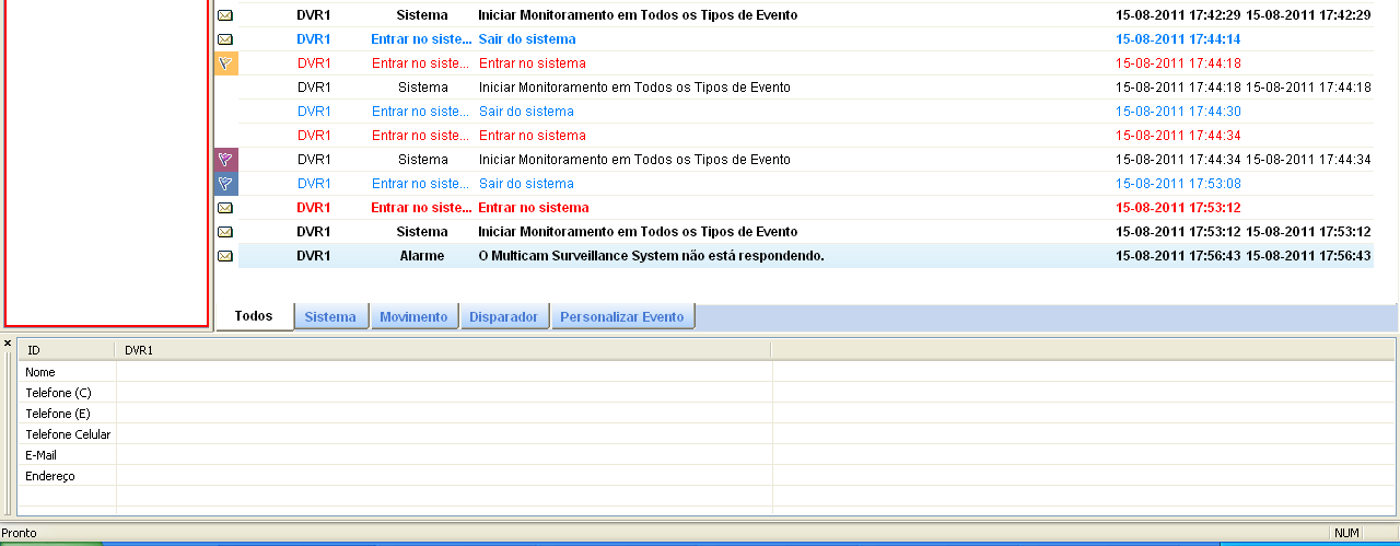 conectados sem mostrar os dispositivos conectados e seus status. Com o Vital Sign MonitorV8.