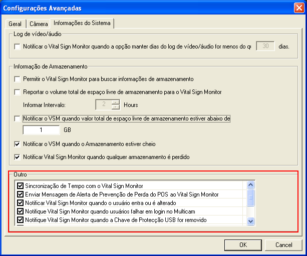 Para acessar essas opções: 1. Siga as etapas 1 e 2 em 5.3.