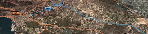 4. Acessibilidades Rodoviárias E N-S / CRIL A5 - Cascais P25A Lisboa Lisboa Hub Atlântico CREL / CRIL A1 - Porto A8 - Leiria PVG Distâncias aos principais centros urbanos Localidade Lisboa Distância