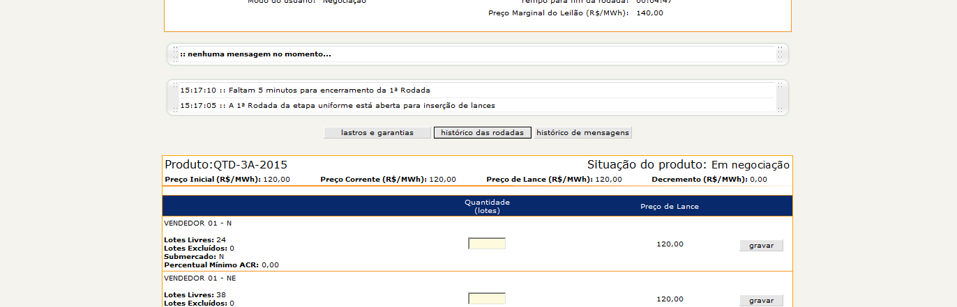 i h Figura 37 - Confirmação do Lance 3.1.