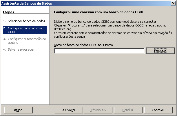 W. L. Vinci et al. 37 Figura 2: Selecionar o Banco de Dados para a conexão ODBC.