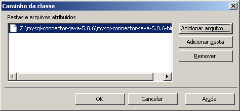 W. L. Vinci et al. 41 Figura 7: Assistente para inserir o driver JDBC no BrOffice.org. No assistente, selecionar o item Java da opção BrOffice.
