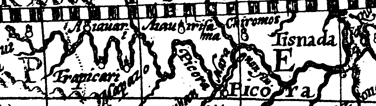 230 Figura 99 Sebastian Munster (1588). (O Tesouro dos Mapas) Figura 100 Theodoro de Bry (1592). (Biblioteca Nacional de Colombia) Figura 101 Abraham Ortelius (1595).