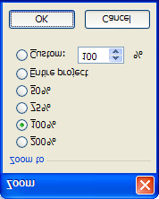 Hide/Show Fildes... Alterna entre exibir ou não informações da tarefa. OU Zoom.