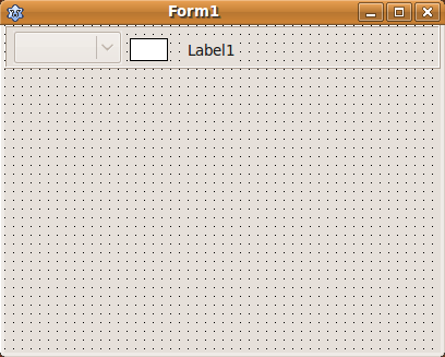 Style = csdropdownlist Top = 5 Width = 100 Com o TComboBox configurado, vamos adicionar dois componentes que irão indicar o estado da conexão. Um TLabel e um TShape.