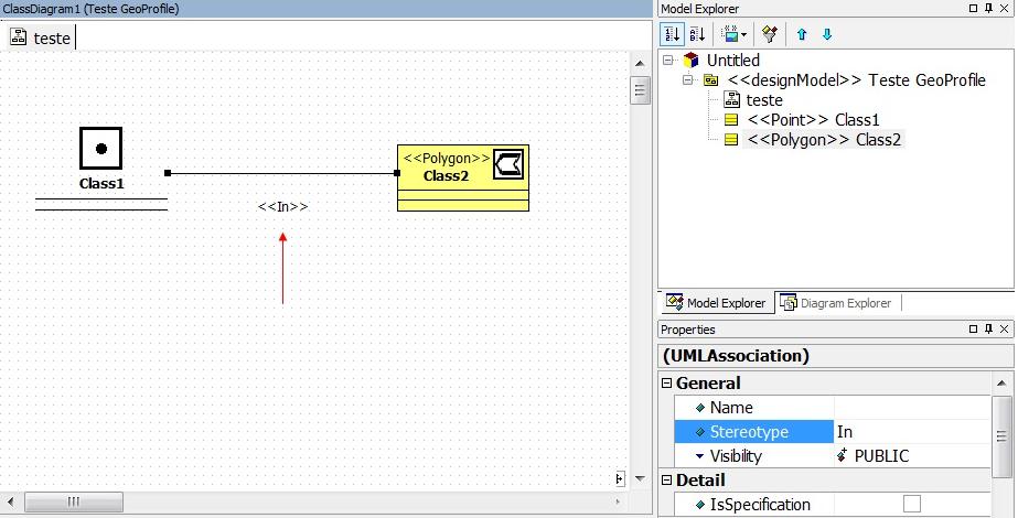 Lembrando que o StarUML só permite a adição, e portanto visualização, de apenas um estereótipo por elemento, e também que esta ferramenta não dá suporte à definição de constraints na linguagem OCL