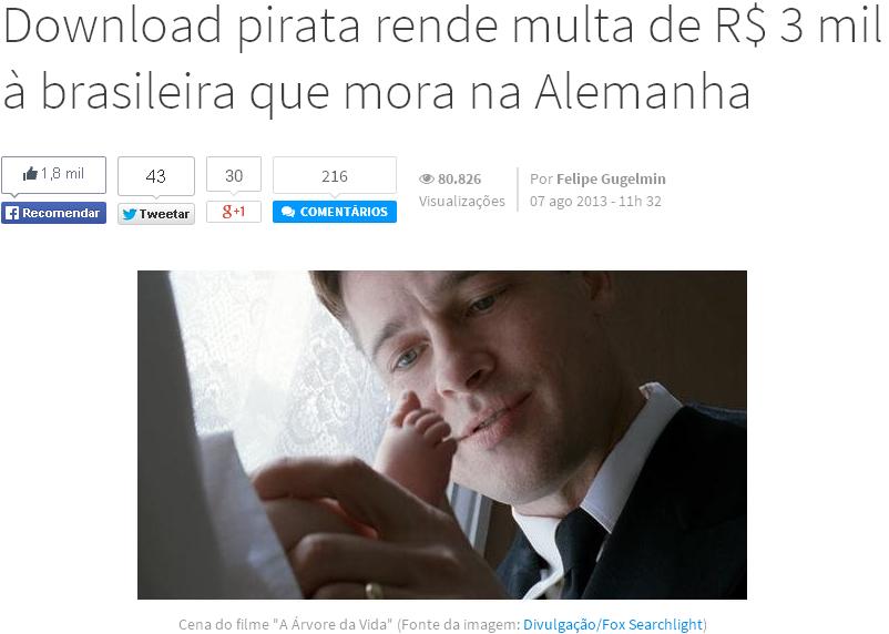 988985-2) Software P2P permite download de arquivos protegidos pela Lei de Direito Autoral Exploração