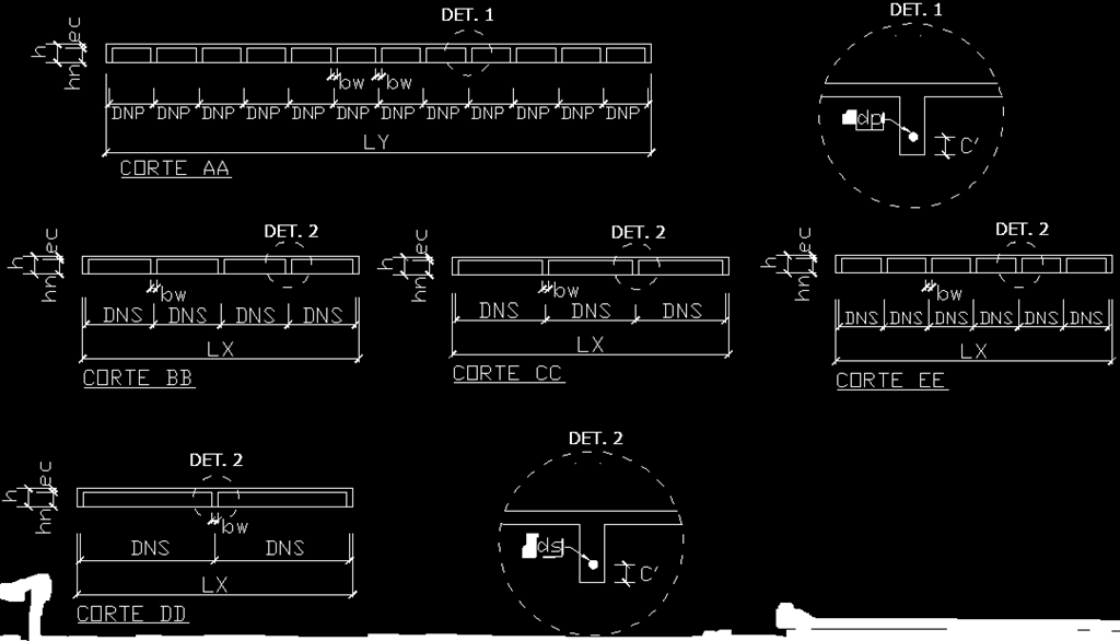 Figura 18 - Ilustração geométrica dos cortes dos EMLNUB. Fonte: (AUTOR, 2011).