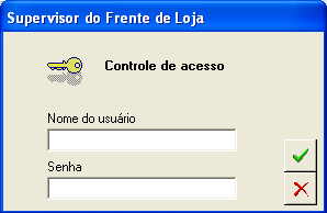 OPERAÇÃO DO SISTEMA 1 CONTROLE DE ACESSO Com o objetivo de restringir o acesso a pessoas não autorizadas, são solicitados o nome do usuário e uma senha de acesso, previamente definidos pelo