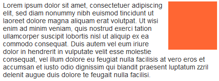 37 CSS.floatright { float: right; HTML <p> <img class="floatright" src="images/image.gif" alt="" width="100" height="100">lorem ipsum dolor sit amet, consectetuer... </p> CSS.