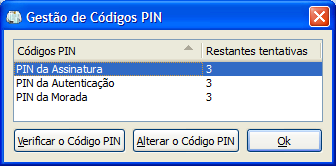 2.5.1.2. Gestão de Certificados (Windows) Neste ecrã poderá verificar quais os certificados pessoais registados no Windows: Ao selecionar um certificado tem opção de Remover (do repositório de