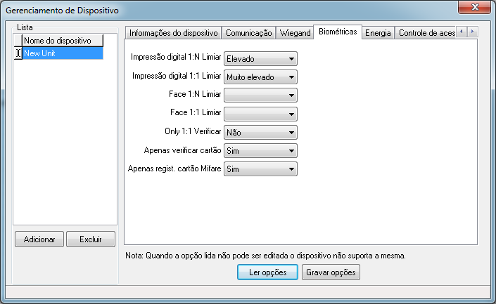 OEM code (Código OEM): Não é preciso definir para o wiegand de 26 bit, em geral, encontrá-lo no Wiegand de 37, 34 bit.