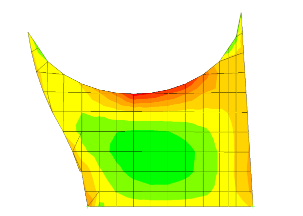 Figura 26 - Laje do Túnel: Diagrama de momentos M22 para ELU Q [kn.m/m] [9].