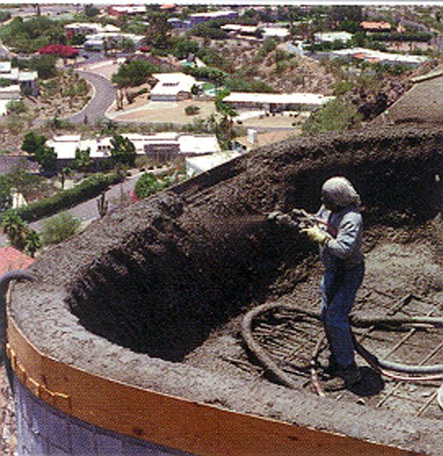 Projeção de concreto via úmida Economia de tempo