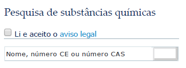 eu/pt/web/guest/ information-on-chemicals ECHA (MSCAs) Registo Identificação de