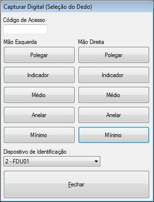 A camada responsável pela interface com o usuário final, também é responsável pela comunicação com o FINGKEY da Hamster e, para isso, uma classe de comunicação foi criada com a responsabilidade de