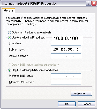 10.Apêndice A. Configurando o Windows XP com IP fixo. Nosso objetivo neste apêndice é configurar o computador com endereço IP 10.0.0.100 e máscara de rede 255.255.255.0. Para isso, siga os seguintes passos: 1.