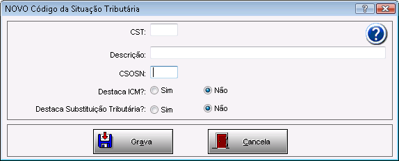 2 - Alterar a tabela de CSOSN (Código de Situação da Operação no Simples Nacional) Para isso... 1º - Clique no menu FISCAL 2º - Entre em Código da Situação Tributária.