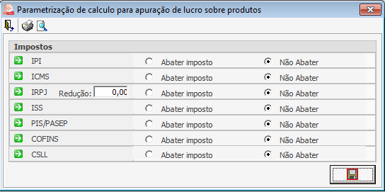 ARQUIVOS\OPÇÕES Opção de confirmar ou não alguns procedimentos dentro do sistema antes de executá-los, tais como impressão, gravação, exclusão e auditoria do sistema.