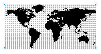 Serão importados quatro mapas mundi e mais a tarja. Mantenha apenas o mapa laranja os demais podem ser apagados bem como a tarja.