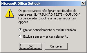 RESPONDER A UMA NOTIFICAÇÃO OU SOLICITAÇÃO DE REUNIÃO Se você não optou por Aceitar automaticamente solicitações de reunião então a confirmação deverá ser realizada manualmente.