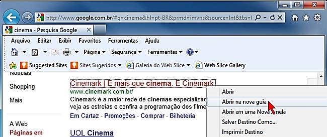 Para realizar a busca, existem dois botões: Ø Pesquisa Google: tem a função de trazer os endereços de páginas de acordo com a pesquisa.